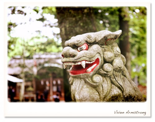 長野県、諏訪神社の狛犬